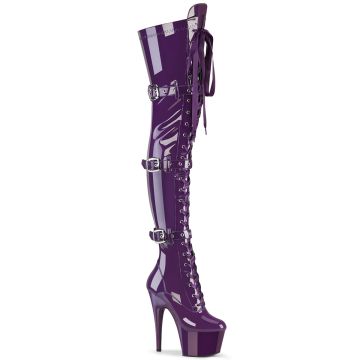 Fialové kozačky Pleaser ADO3028/PP/M | ADORE-3028 Pleaser Fialové kozačky Pleaser ADO3028/PP/M | ADORE-3028 Pleaser