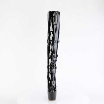 Černé kozačky pro dominy JUB3018/B | JUBILANT-3018 Pleaser - zepředu