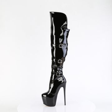 Černé kozačky pro dominy JUB3018/B | JUBILANT-3018 Pleaser - z vnitřku