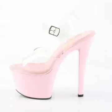 Růžové sexy boty na pole dance SKY308/C/BP | SKY-308 Pleaser - z vnitřku