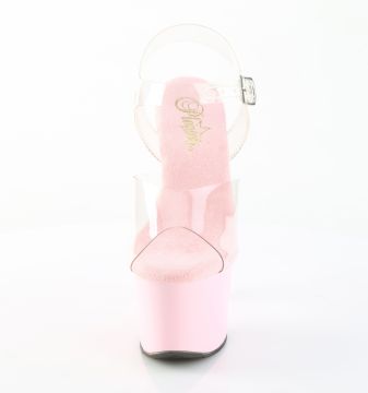 Růžové sexy boty na pole dance SKY308/C/BP | SKY-308 Pleaser - zepředu