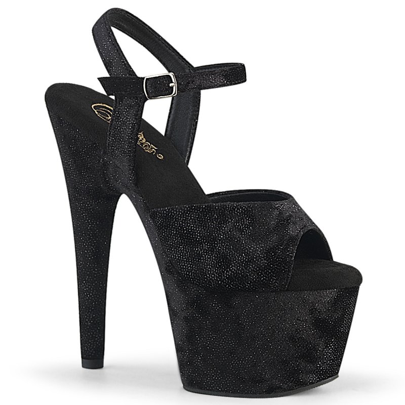 Černé sandály Pleaser ADO709WR/BFA/M | ADORE-709WR Pleaser