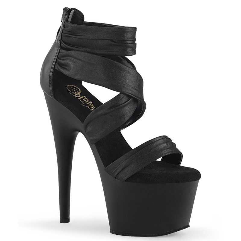 Černé páskové extravagantní boty ADO720/BPU-FA/M | ADORE-720 Pleaser