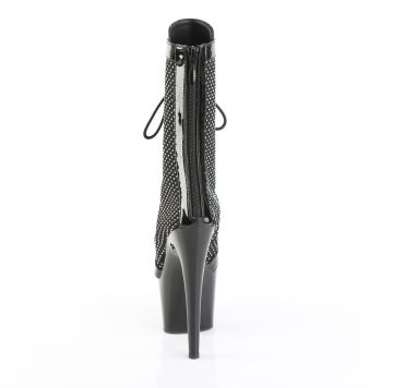Černé kozačky Pleaser ADO1048RSNT/B-RS/M | ADORE-1048RSNT - zezadu