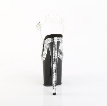 Černé sandály s kamínky FLAM808MLS/C/B | FLAMINGO-808MLS Pleaser - zezadu