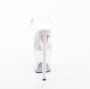 Průhledné sandály s kamínky FLAM808MLS/C/M | FLAMINGO-808MLS Pleaser - zezadu