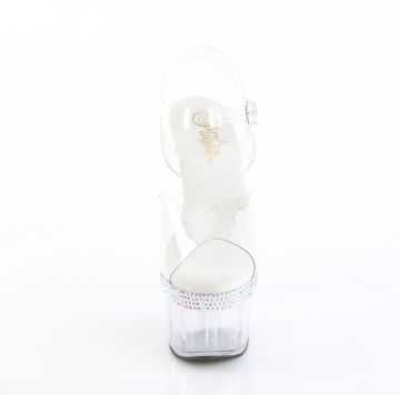 Průhledné sandály s kamínky ADO708PHRS/C/M | ADORE-708PHRS Pleaser - zepředu