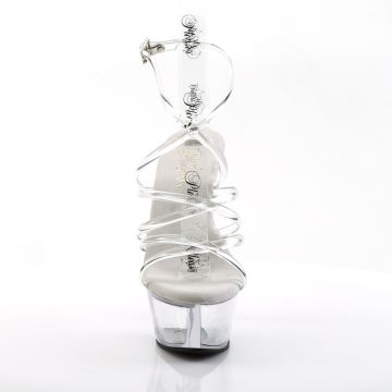 Průhledné páskové platformy KISS206/C/M Pleaser | KISS-206 Pleaser - zepředu