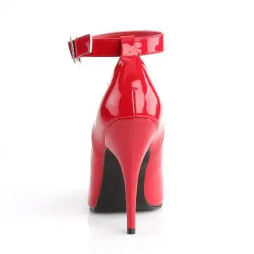 Červené lodičky s páskem SED431/R | SEDUCE-431 Pleaser - zezadu