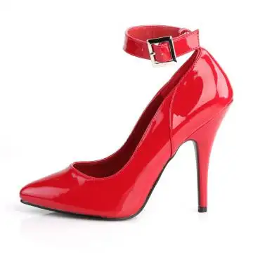 Červené lodičky s páskem SED431/R | SEDUCE-431 Pleaser - z vnitřku