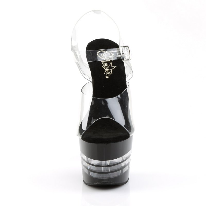 Sexy obuv s pruhy na platformě ADORE-708LN | ADORE-708LN Pleaser - zepředu