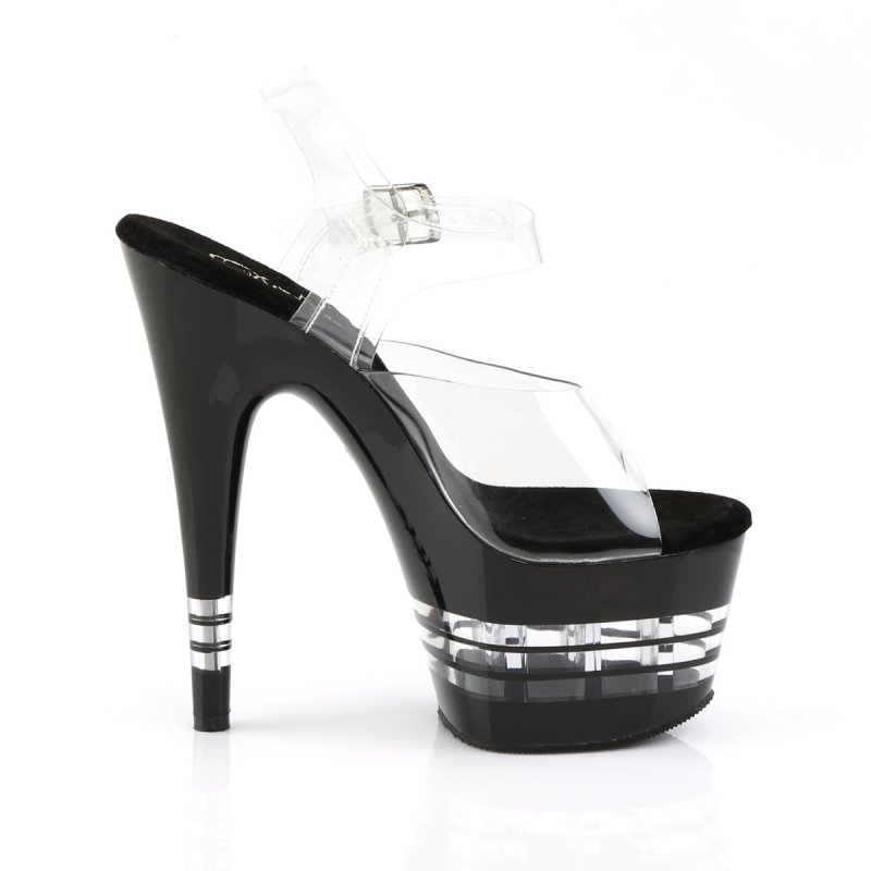Sexy obuv s pruhy na platformě ADORE-708LN | ADORE-708LN Pleaser - z vnějšku