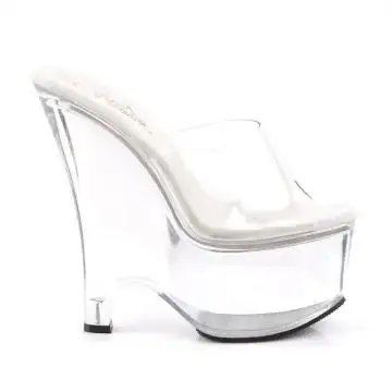 Průhledné boty na klínku BEAU601/C/M Pleaser | BEAU-601 Pleaser - z vnějšku