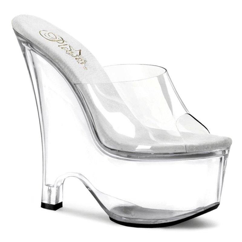 Průhledné boty na klínku BEAU601/C/M Pleaser | BEAU-601 Pleaser