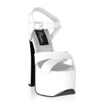 sexy bílá obuv na podpatku CANDY-40 Pleaser