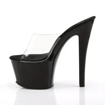 Černé sexy pantofle SKY301/C/B na go-go | SKY-301 Pleaser - z vnitřku