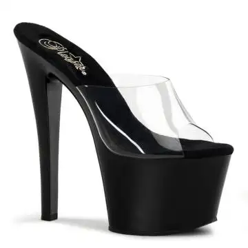 Černé sexy pantofle SKY301/C/B na go-go | SKY-301 Pleaser