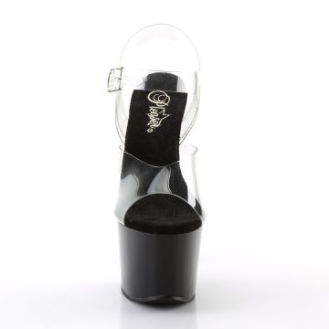 SKY308/C/B černé sexy boty na podpatku | SKY-308 Pleaser - zepředu