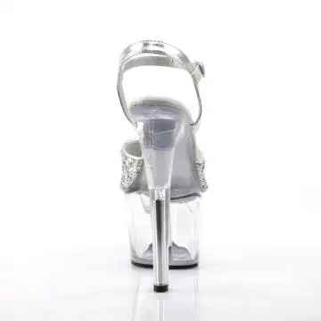 Sandály na platformě a podpatku Pleaser SKY310/SG/C | SKY-310 Pleaser - zezadu