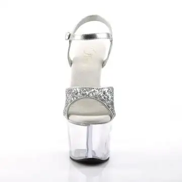 Sandály na platformě a podpatku Pleaser SKY310/SG/C | SKY-310 Pleaser - zepředu