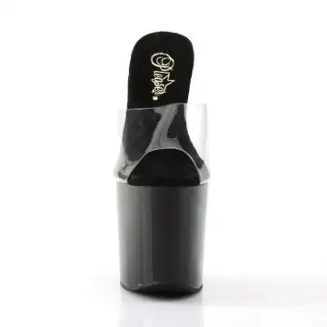 Černé sexy pantofle na vysokém podpatku TAB701/C/B výprodej | TABOO-701 Pleaser - zepředu