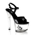 Sexy boty TIPJAR-709-5/B/BG s otvorem na peníze