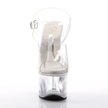 Průhledné sexy boty TRE708/C/M | TREASURE-708 Pleaser - zepředu
