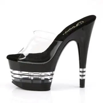 Černé pantofle na platformě a podpatku ADO701LN/C/B | ADORE-701LN Pleaser - z vnitřku