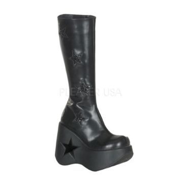 černé goth kozačky na platformě DYNAMITE-600 Pleaser