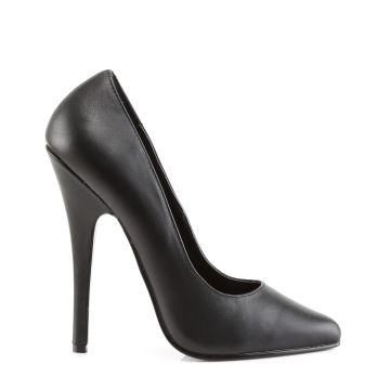 Černé kožené erotické lodičky DOM420/B/LE | DOMINA-420 Devious - z vnějšku Černé kožené erotické lodičky DOM420/B/LE | DOMINA-420 Devious - z vnějšku