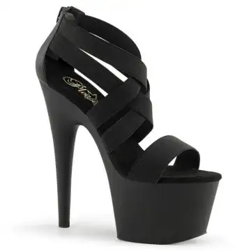 Černé sandály s elastickými pásky ADO769/B/M Pleaser | ADORE-769 Pleaser