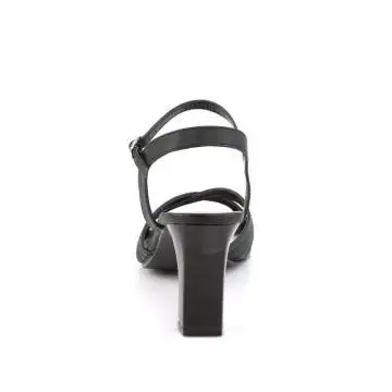 Černé plesové sandály ROM313/B/SPU | ROMANCE-313 Fabulicious - zezadu
