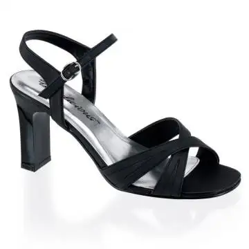 Černé plesové sandály ROM313/B/SPU | ROMANCE-313 Fabulicious