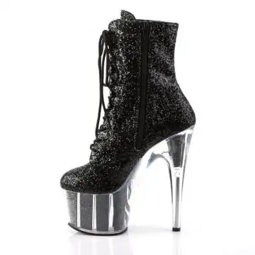 Černé kotníčkové go-go kozačky s třpytkami ADO1020G/B/M | ADORE-1020G Pleaser - z vnitřku