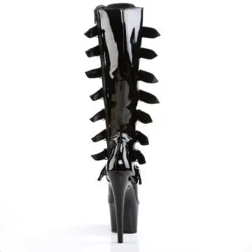 Černé podkolenní kozačky Pleaser na platformě ADO2043/B/M | ADORE-2043 Pleaser - zezadu