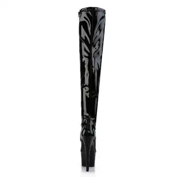 Černé erotické kozačky ADO3000/B/M | ADORE-3000 Pleaser - zezadu