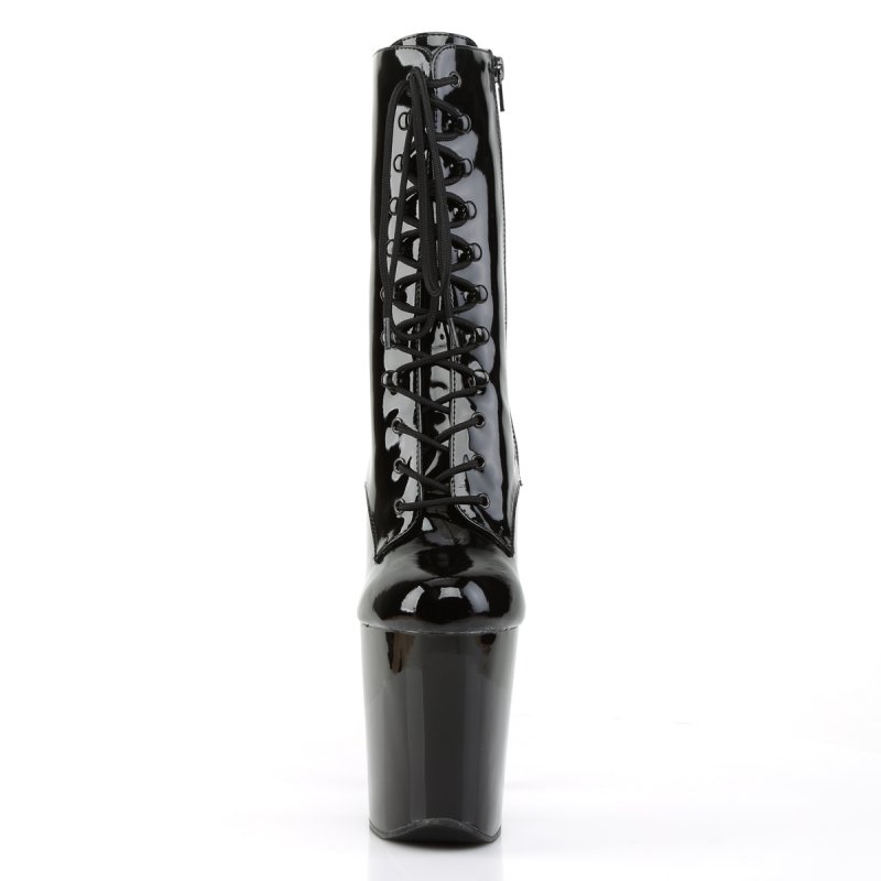 Černé sexy kozačky XTM1020/B/M | XTREME-1020 Pleaser - zepředu