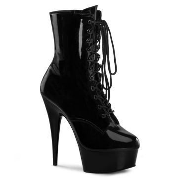 DELIGHT-1020 | Černé taneční kozačky DEL1020/B/M Pleaser