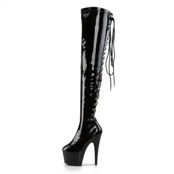 Černé sexy kozačky ADO3063/B/M | ADORE-3063 Pleaser - z vnitřku