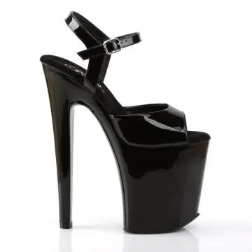 Černé sexy boty na podpatku XTM809/B/M | XTREME-809 Pleaser - z vnějšku