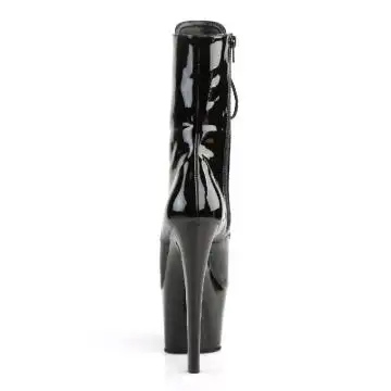 Černé pole dance kozačky SKY1020/B/M | SKY-1020 Pleaser - zezadu
