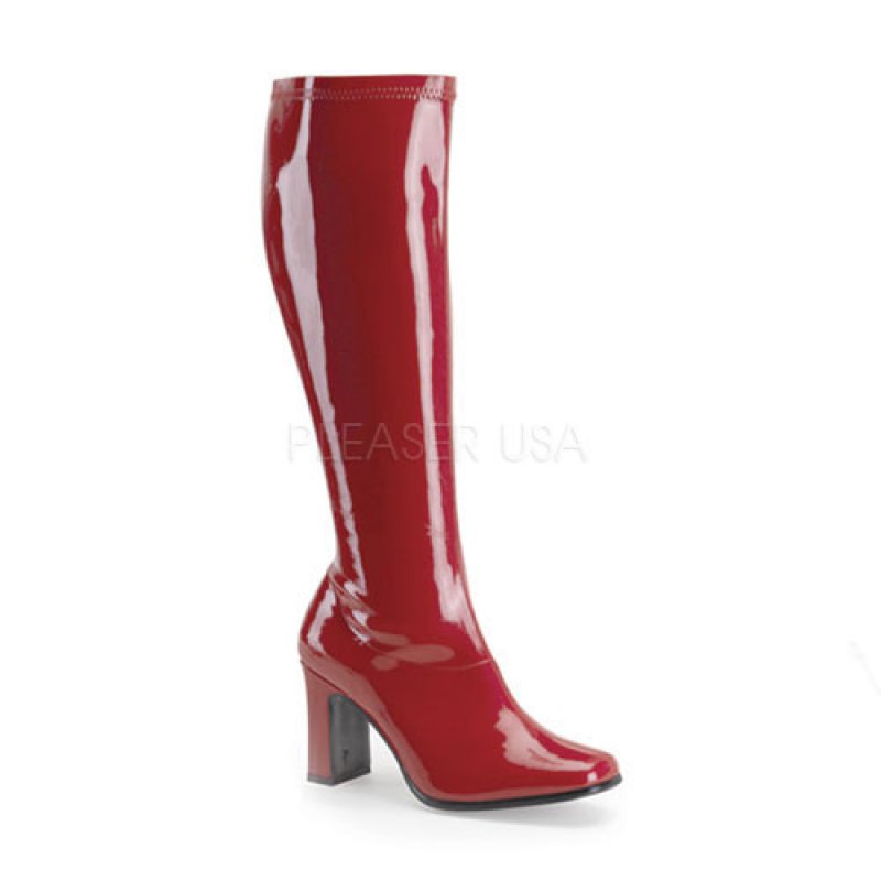 KIKI350/R dámské červené kozačky | KIKI-350 Pleaser