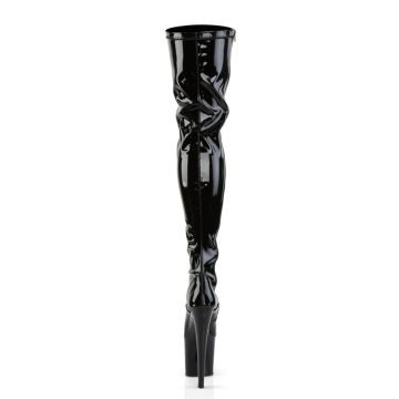 Černé sexy kozačky TABOO-3000/B/M | TABOO-3000 Pleaser - zezadu Černé sexy kozačky TABOO-3000/B/M | TABOO-3000 Pleaser - zezadu