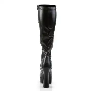 Černé matné kozačky ELE2000Z/B/PU | ELECTRA-2000Z Pleaser - zezadu