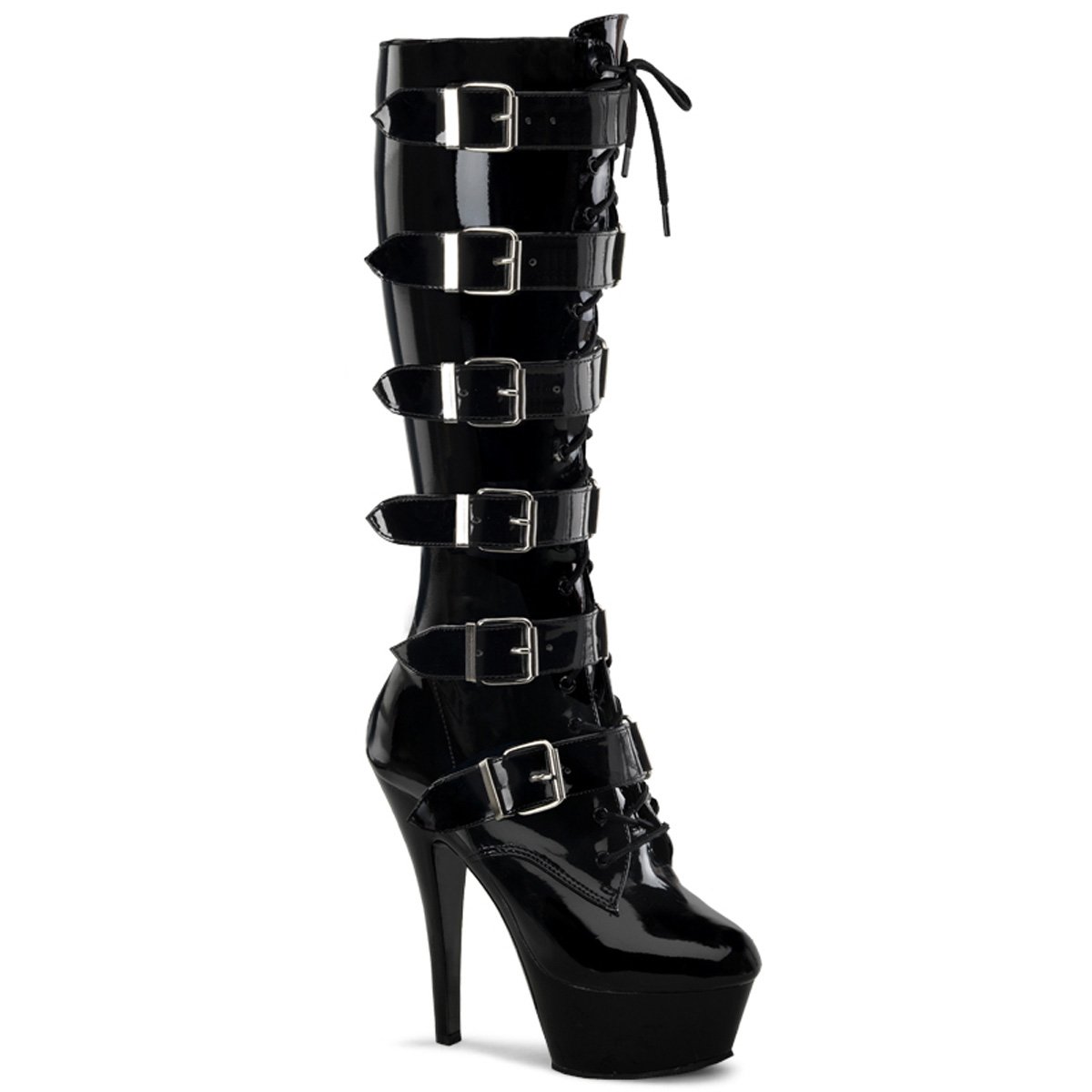 KISS-2049/B/M černé sexy kozačky | KISS-2049 Pleaser