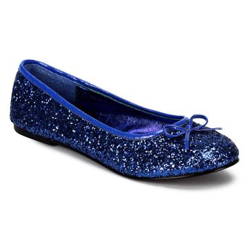 Modré dámské baleríny Pleaser STAR-16G