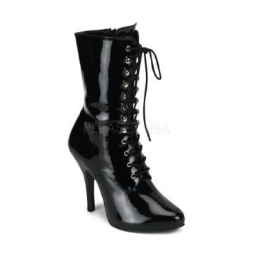 Černé kotníčkové kozačky na podpatku ARENA-1020/B Pleaser