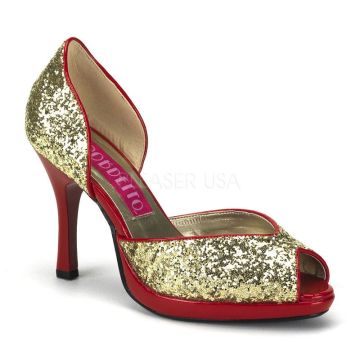 zlaté sexy lodičky STORM-06G Pleaser