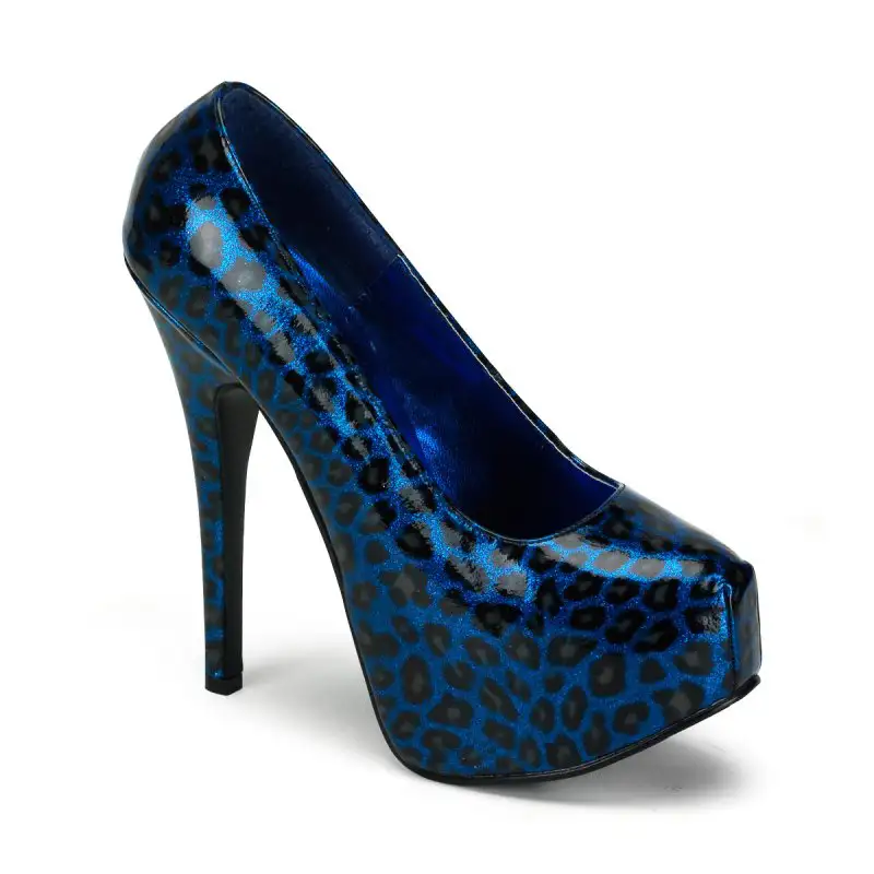 Modré lodičky Pleaser TEEZE-37/BLU/CP