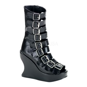 goth kotníčkové kozačky BRAVO-66 Pleaser